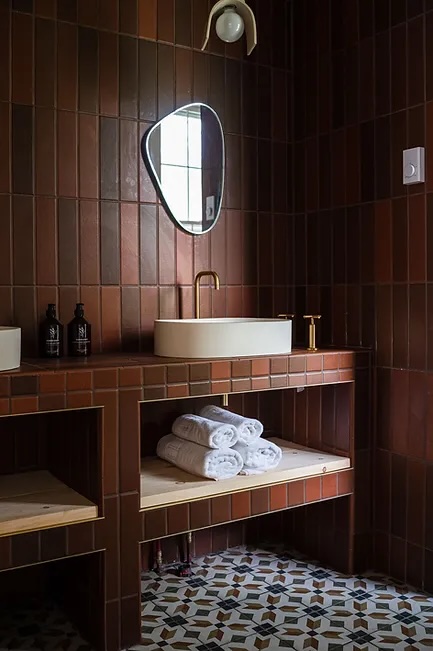 Sink & Bathroom at the Eastwind Hotel Lake Placid 