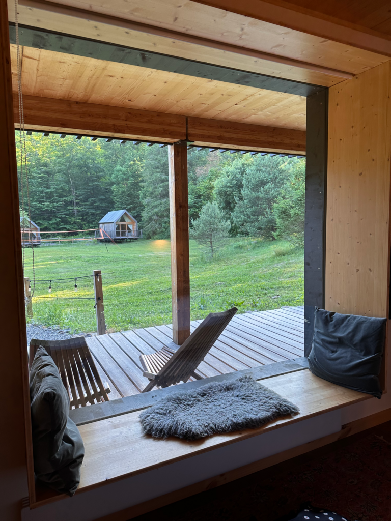 Photo of a window of a room at the Eastwind Hotel Oliverea Valley | One of our favorite Catskills Wedding Venues