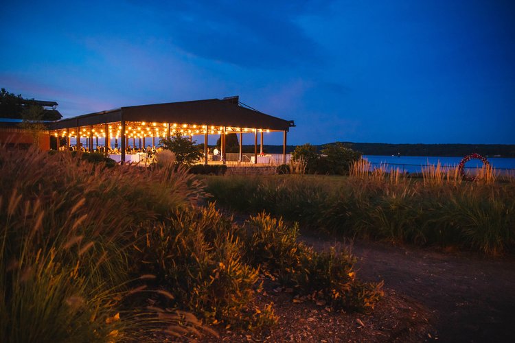 Hutton Brickyards Pavilion at night