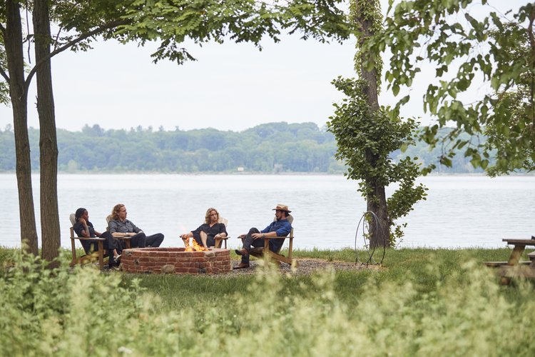 Hutton Brickyards wedding firepits