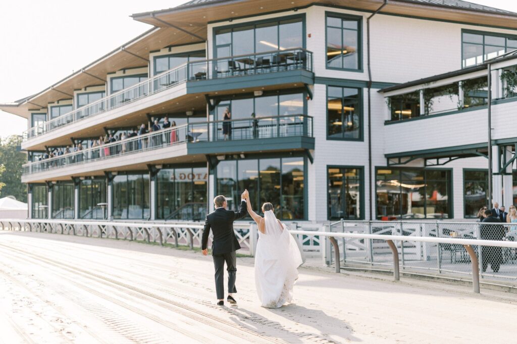 the 1863 Club, located inside the Saratoga Racetrack, is a staple to host your wedding in a famous facility