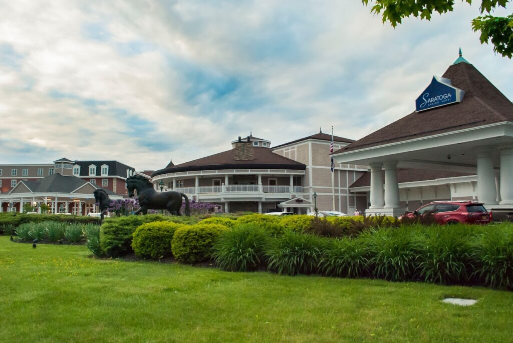 View of the entrance at the Saratoga Casino